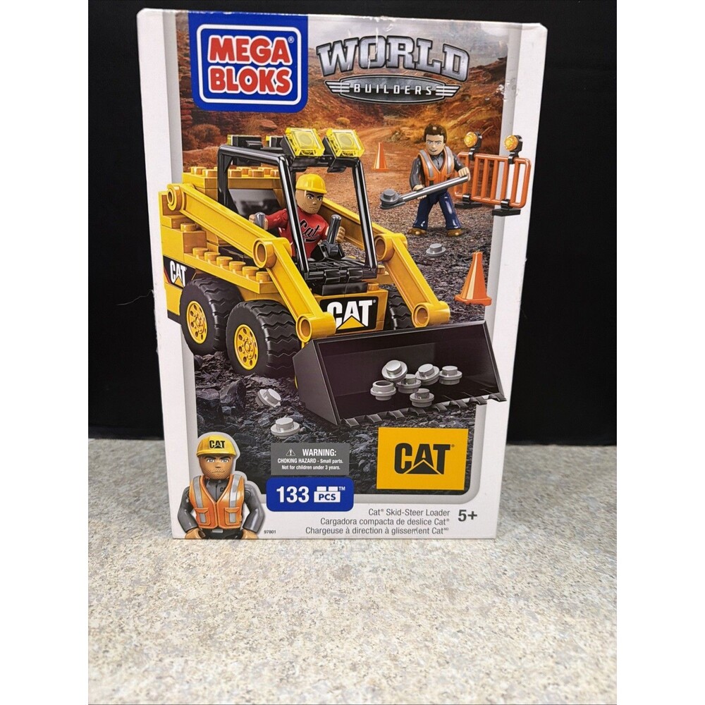CATERPILLAR SKID LOADER SET CAT NEW 2013 MEGA BLOKS 97801 -